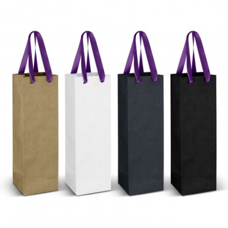 Wine Ribbon Handle Paper Bag Promotional Products